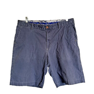 Tommy‎ Bahama Men's Size 40 Blue Cotton Chino Shorts Casual Summer Flat Front